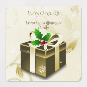 Gold Christmas Gift Baking Label
