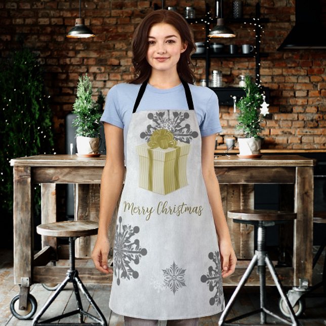 Gold Christmas Gift Holiday Apron (Gold Christmas Gift Holiday Apron)