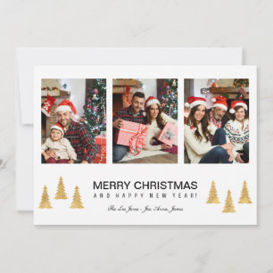 Gold Christmas Holiday Card