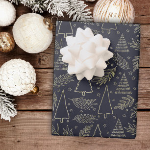 Gold Christmas Holiday Wrapping Paper