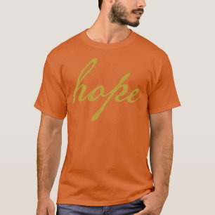 Gold Christmas Hope Minimal Typography T-Shirt