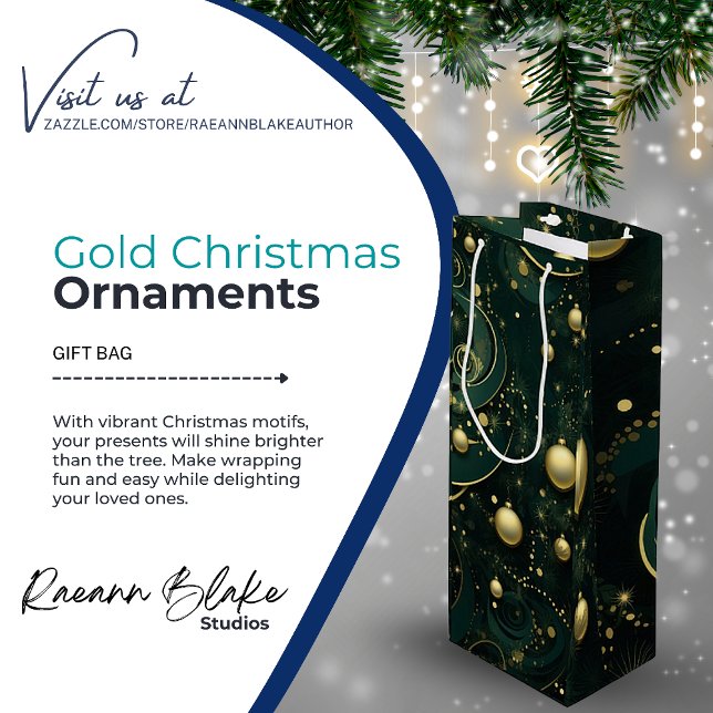 Gold Christmas Ornaments Gift Bag (Creator Uploaded)
