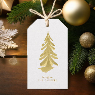 Gold Christmas Pattern#10 ID1009 Gift Tags