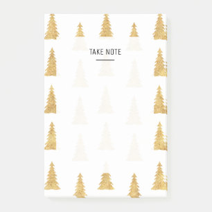 Gold Christmas Post-it Notes