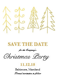 christmas party save the date cards