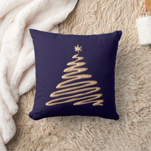 Gold Christmas Tree Cushion