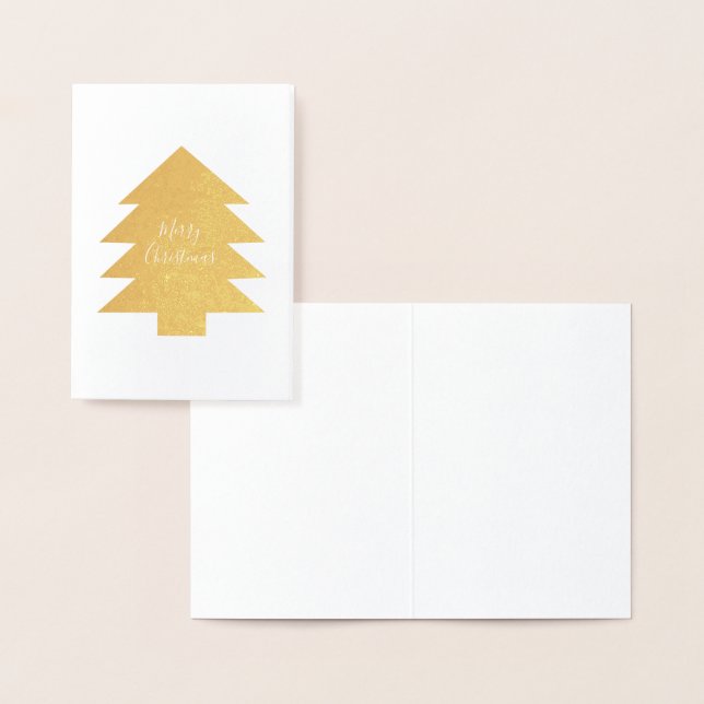 Gold Christmas Tree Foil Card (Display)