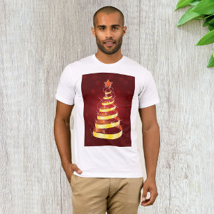 Gold Christmas Tree Mens T-Shirt