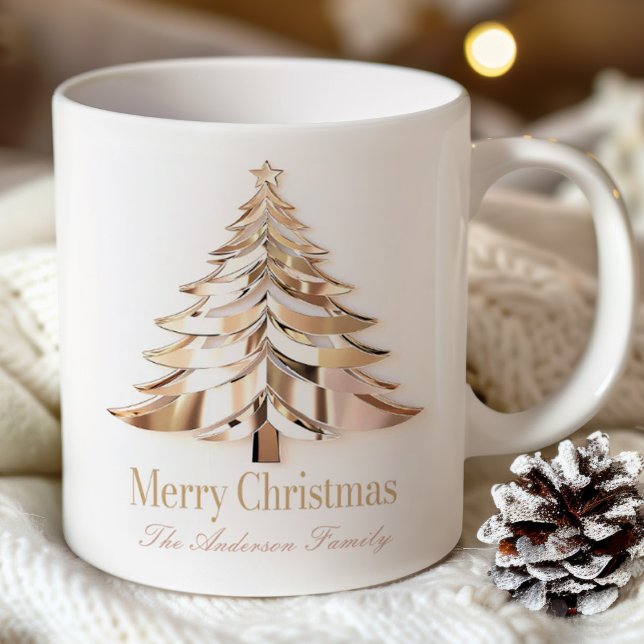 Gold Christmas Tree Mug | Custom Name (Creator Uploaded)