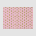 Gold Christmas tree pattern pink tissue paper<br><div class="desc">A pretty tissue paper to add to your gift bag with the pattern of a gold Christmas tree on a pink background . Perfect for your Holiday gifts . Look for your matching gift bag:)</div>