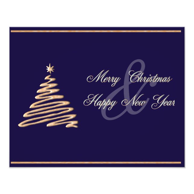 Gold Christmas Tree Photo Print (Front)