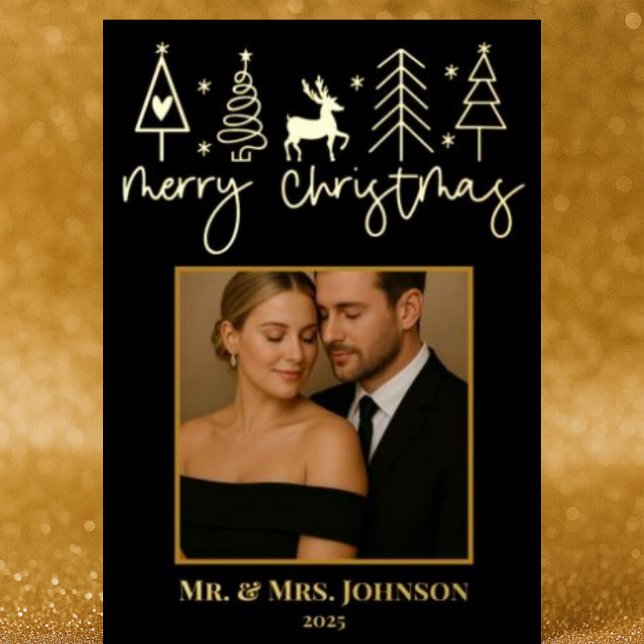 Gold Christmas Trees Mr. & Mrs. Photo Edition  (Creator Uploaded)