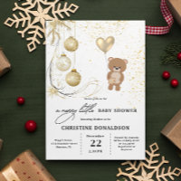 Gold Christmas Winter Baby Shower 