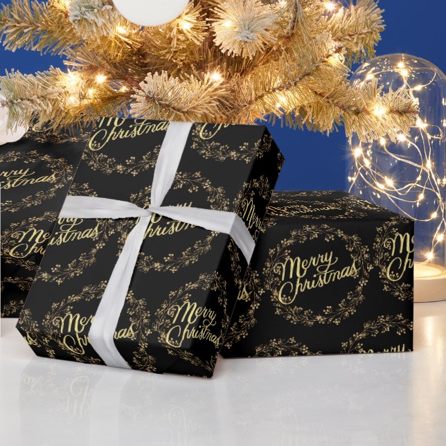 Gold Christmas Wrapping Paper (Holidays)