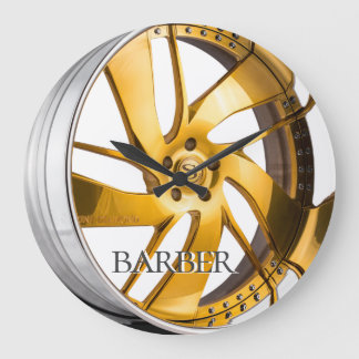 Gold & Chrome Rim Large Clock