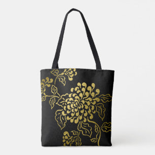 Gold Chrysanthemum on Any Colour Tote Bag
