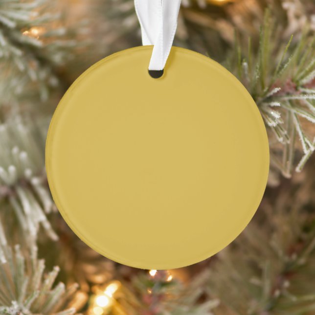 Gold Circle Acrylic Ornament (Tree)