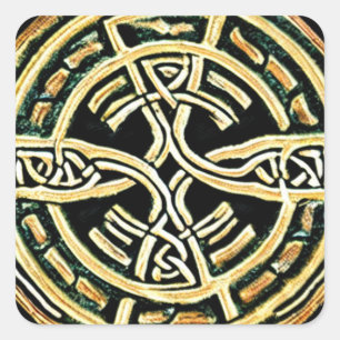 Gold Circle Cross Sticker