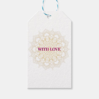 Gold circle design gift tags