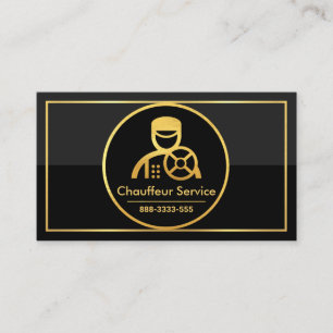 Gold Circle Dual Grey Black Layers Driver Business Card