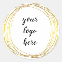 Gold Circle Rings Border Glitter Custom Logo