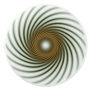 Gold Circle Spin Ceramic Knob