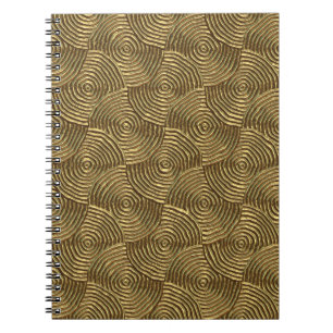 Gold Circle Texture: Abstract Seamless. Notebook