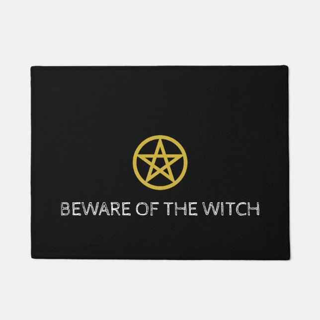 Gold Circled Pentagram Doormat (Front)