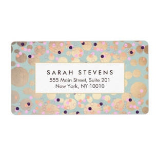 Gold Circles Colourful Confetti Beauty Salon Fun