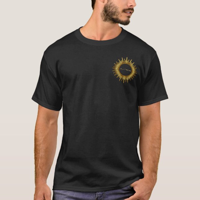 Gold Circular Equalizer DJ  T-Shirt (Front)