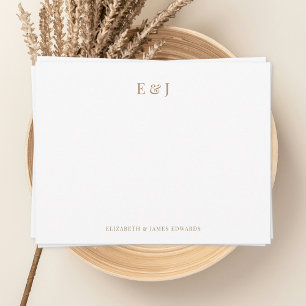 Gold Classic Elegant Couple Initials Personalised Card