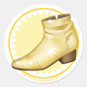 Gold Classic Round Sticker