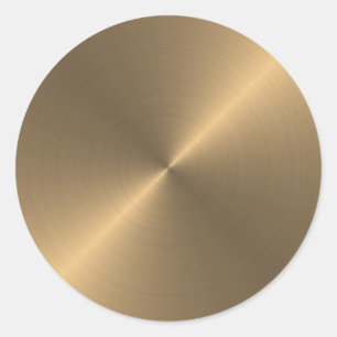 Gold Classic Round Sticker