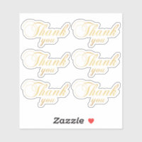 Gold classic thank you. Elegant typography wedding