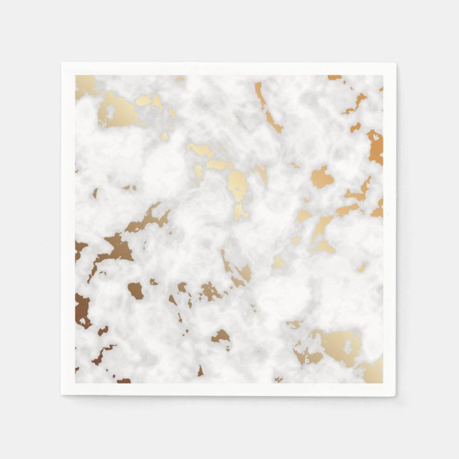 Gold Classy Marble stone design Napkin (Front)