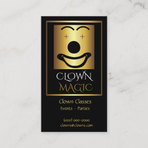 Gold Clown Logo Business Card