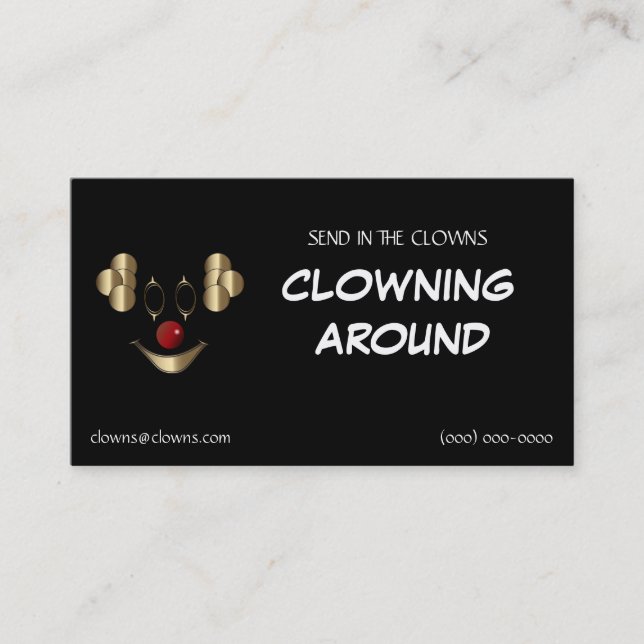 Gold Clown Logos Templates Business Card (Front)