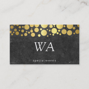 Gold Cluster   Lux Shimmer, Slate Texture Business Card