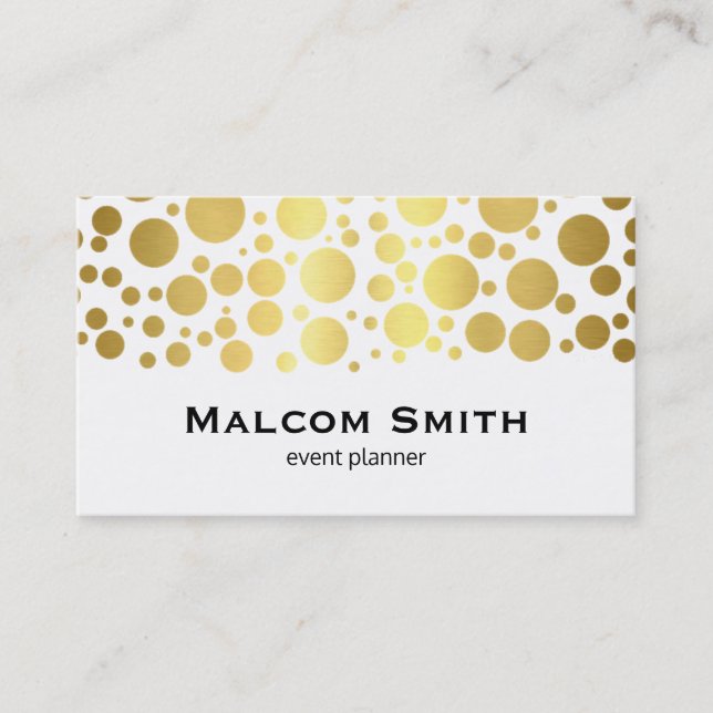 Gold Cluster | Lux Shimmer, white II Business Card (Front)