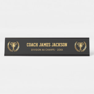 Gold Coach Desk Name Plate