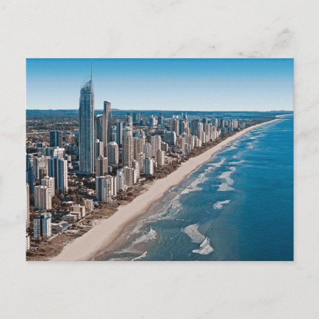 Gold Coast Australia Aerial View Postcard (Front)