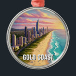 Gold Coast Australia Travel Metal Tree Decoration<br><div class="desc">The Gold Coast, located in Queensland, Australia, is one of the country’s most famous beach destinations, known for its golden sandy shores, surfing culture, and vibrant city life. Stretching along 57 kilometres of coastline, the area boasts some of the best beaches in Australia, including Surfers Paradise, Burleigh Heads, and Coolangatta....</div>