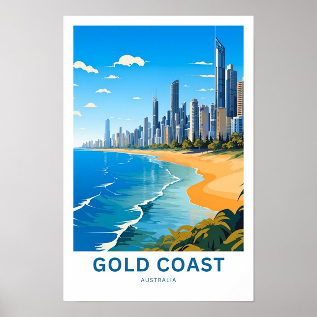 Gold Coast Australia Travel Print (Front)