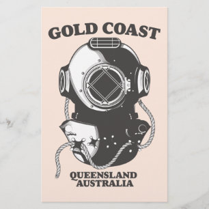 Gold Coast Queensland Australia diving poster Stationery