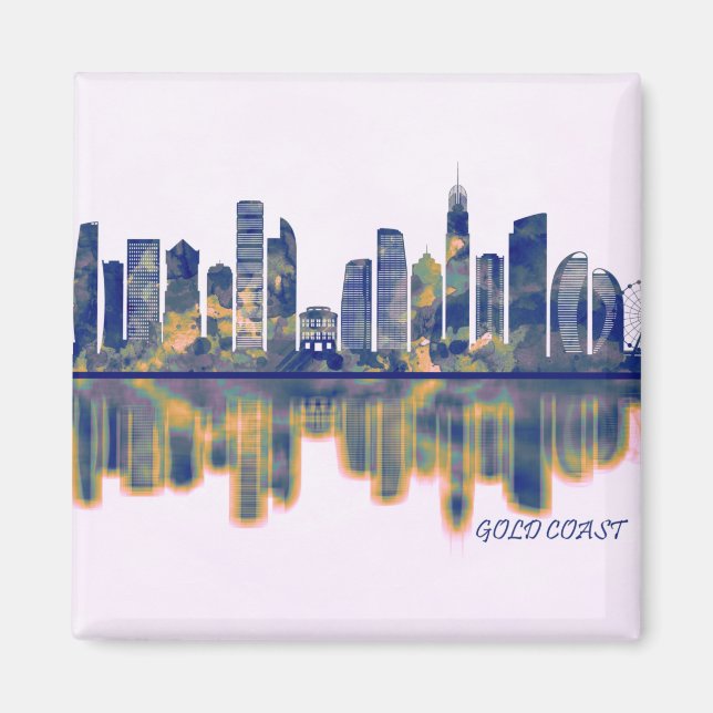 Gold Coast Skyline Magnet (Front)