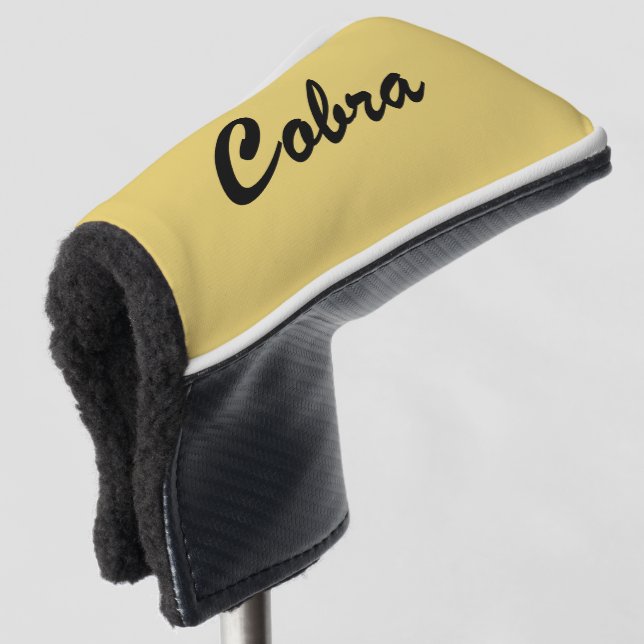 Gold Cobra Golf Head Cover (3/4 Front)