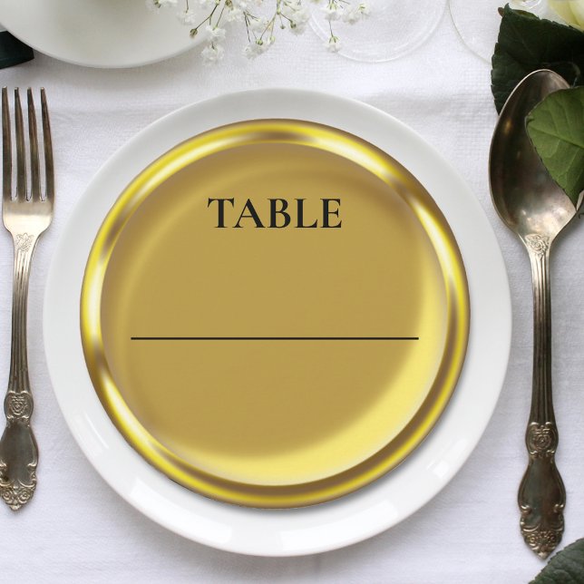 Gold Coin Elegant Luxury Wedding Table Place Card (Gold Coin Elegant Luxury Wedding Table Place Card)