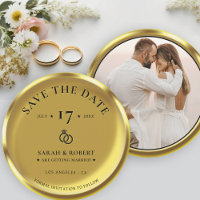 Gold Coin Elegant Photo Wedding