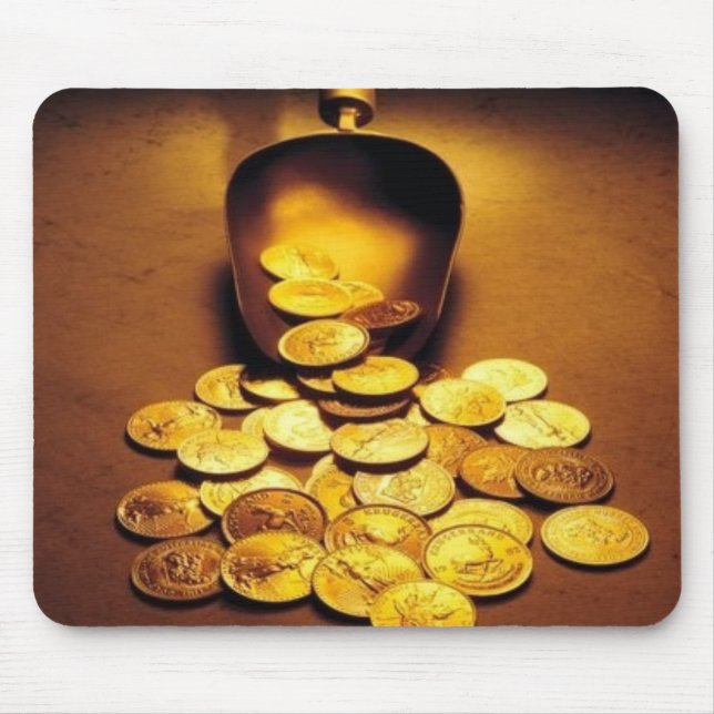 Gold Coin Pour Mouse Pad (Front)