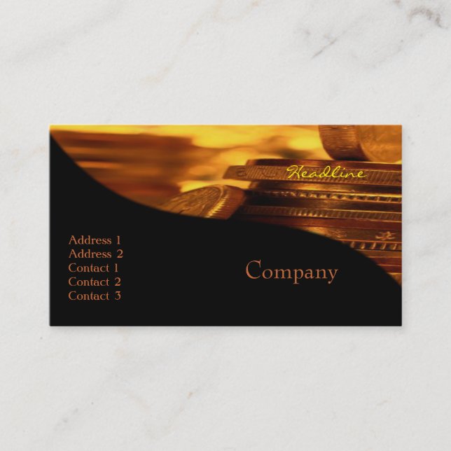 Gold Coins Business Card (Front)